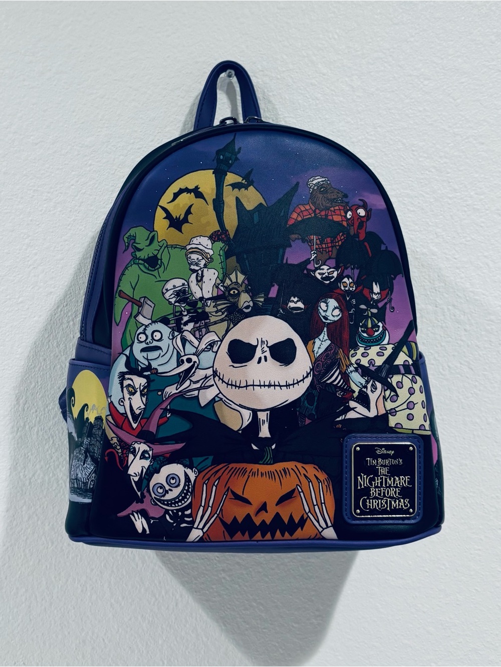 Disney The Nightmare Before Christmas Navy Purple Mini Backpack
